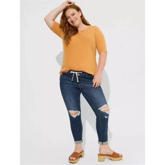 Torrid Ripped Weekend Boyfriend Mid-Rise Jean 00R/10 - Picture 1 of 13